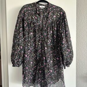 Isabel Marant Floral Sheer Blouse dress long sleeve